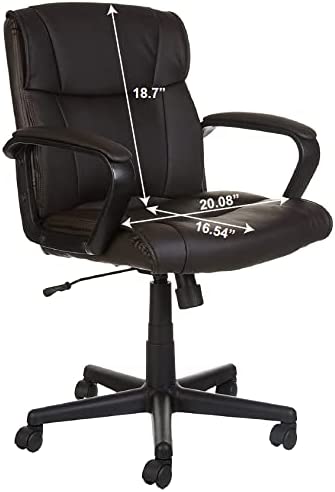 Adjustable Height/Tilt, 360-Degree Swivel, Padded Office Desk Chair with Armrests